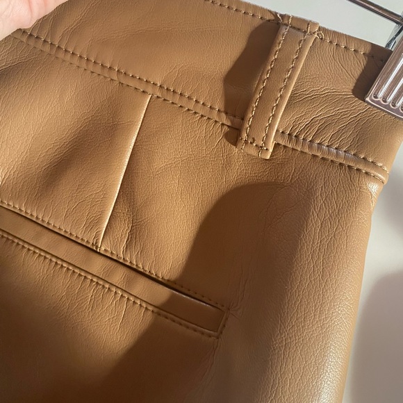 ARITZIA BABATON command pant vegan leather brown size 2 full length - Picture 8 of 8